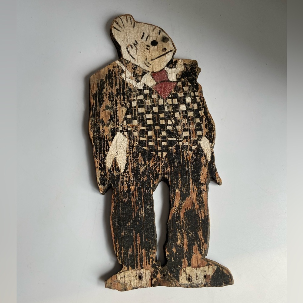 Handmade 20's Style Cartoon Wooden Figure